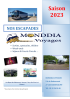 Monddia Voyages, Brochure Individuels, saison 2023