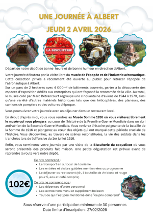 Une journée à Albert, jeudi 02 avril 2026