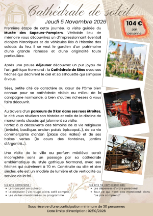 Cathédrale de soleil, jeudi 05 novembre 2026